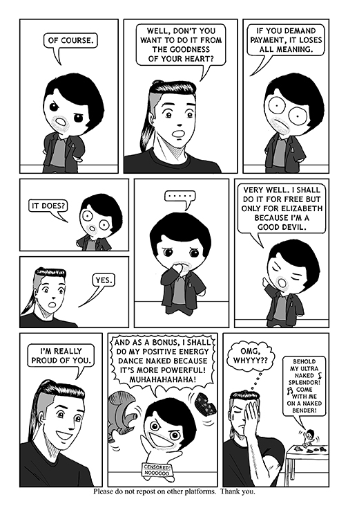 Plushifer's tweet photo. The amazing @egarcia115 comissioned another comic from the as awesome @AntarcticEchoes with me as the main protagonist.
@egarcia115 needs all the positive energy you can send her way...maybe even some prayers to Dad, so please think of her when you have a moment. https://t.co/POCkvYAftj