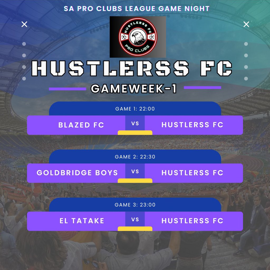 HUSTLERSS FC (@hustlerssfc) on Twitter photo Game night - week 1 <a href="/SAProClub/">SA Pro Club League</a>
Like follow and retweet
TikTok : tiktok.com/@hustlerscf?_t… Game night - week 1 <a href="/SAProClub/">SA Pro Club League</a>
Like follow and retweet
TikTok : tiktok.com/@hustlerscf?_t…