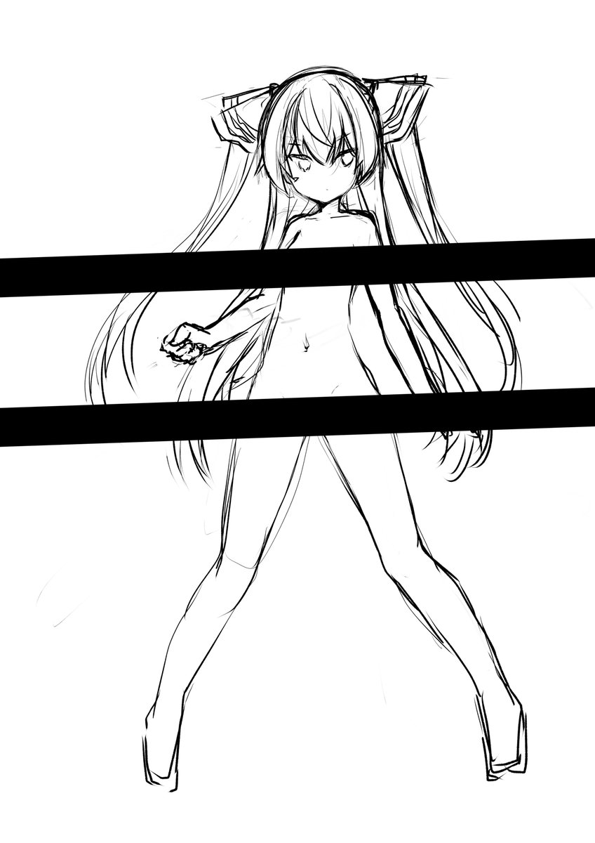 途中までは普通の頭身で描こうと思ってたんですよ… 