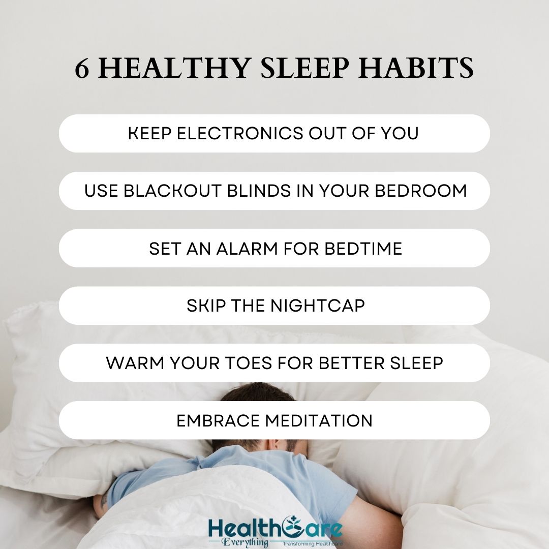 Catch those Zzz's! Developing healthy sleep habits is crucial for both your physical and mental well-being.

#SleepHygiene #RestfulNight #BetterSleep #BetterYou #Wellbeing #BrainHealth #EnergyBoost #HealthcareEverything