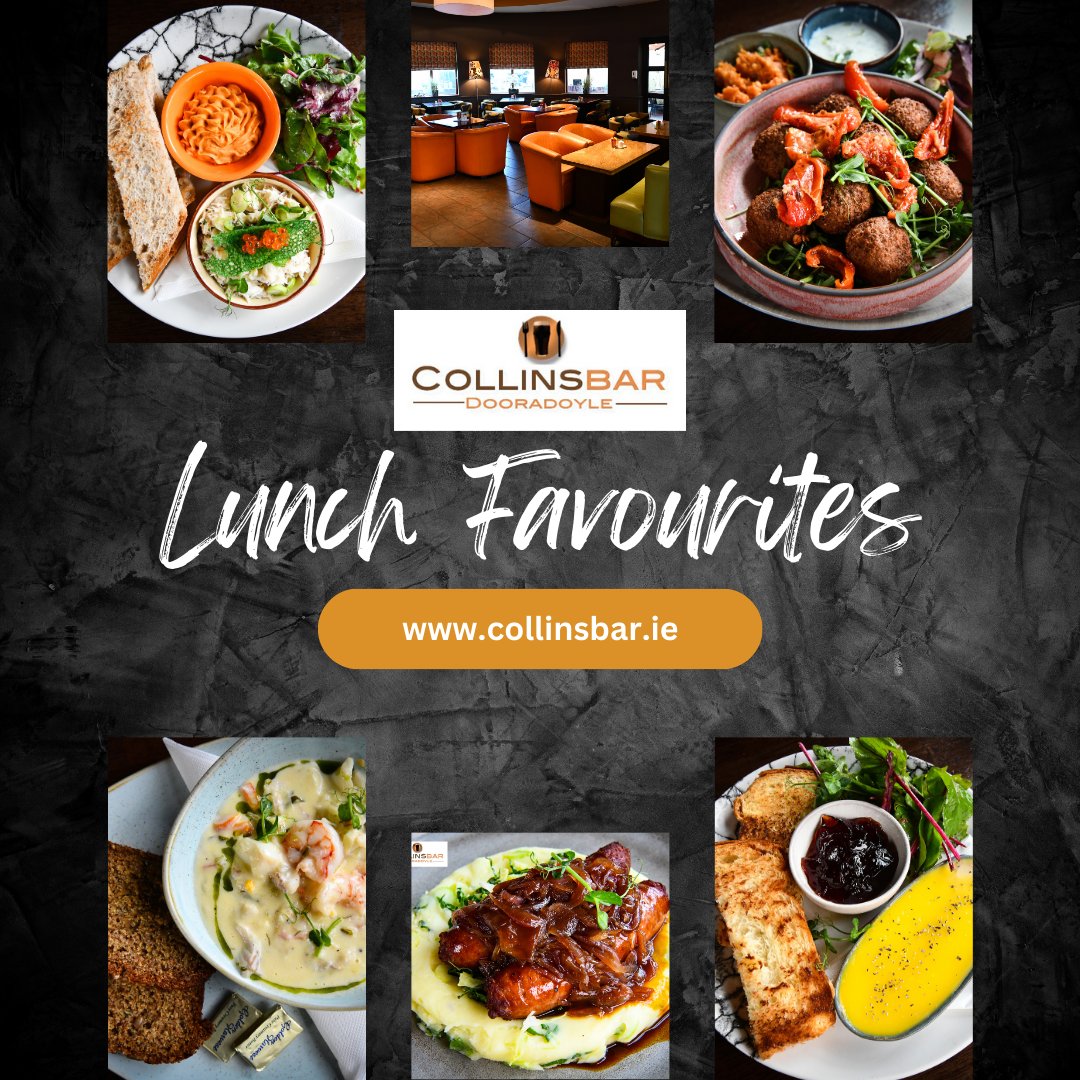 Looking for local award winning food thats also wholesome and hearty? Simply join us at Collins's for some of the best in freshly made locally sourced lunches served daily from 12!! #lunch #lunchtime #mostpopular #BestSellers #locallysourced #awardwinning  collinsbar.ie