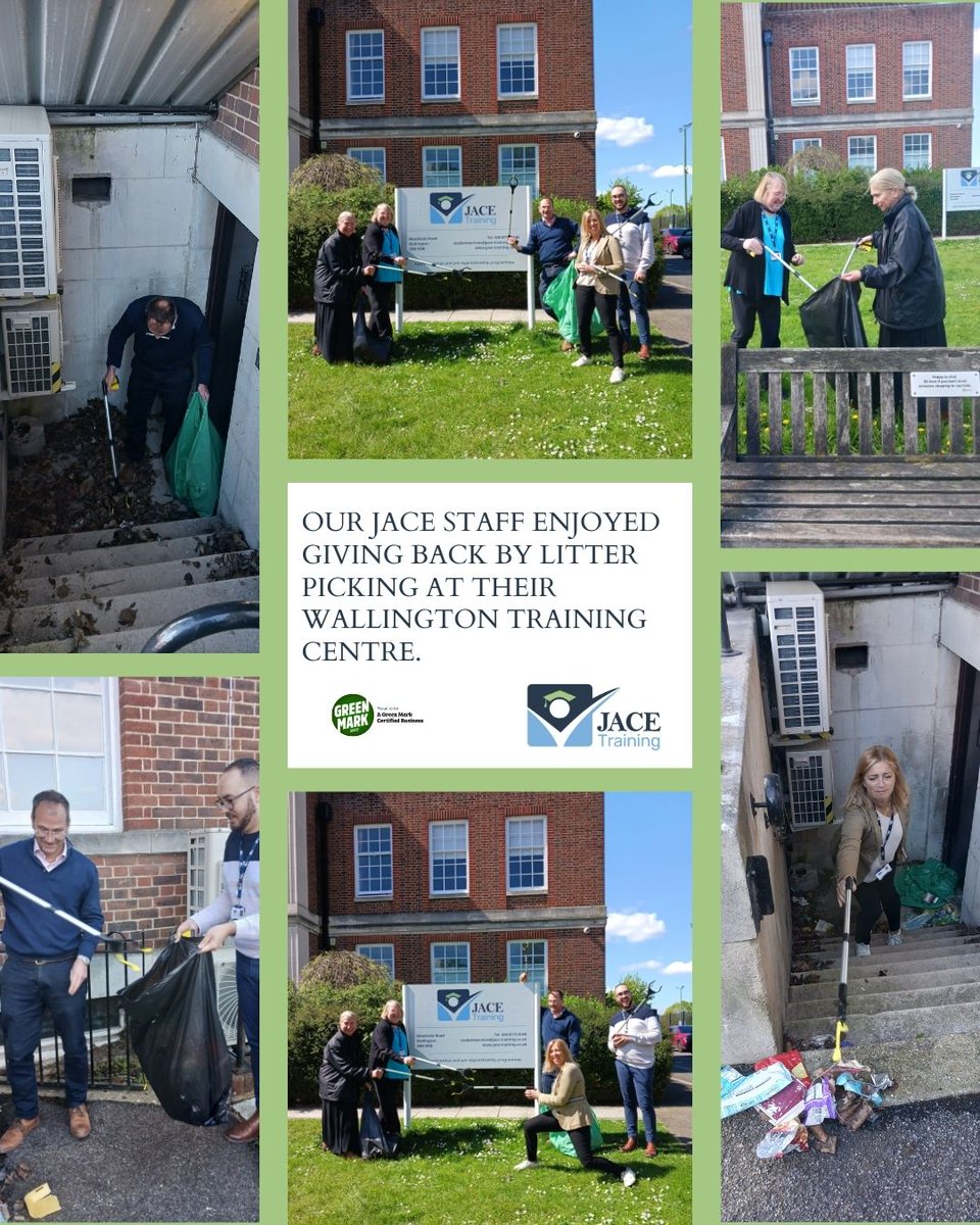 In support of @EarthDay our JACE Team got together for litter picking around the Wallington training centre #CleanUp #wallington #apprenticeships #EarthDay2024