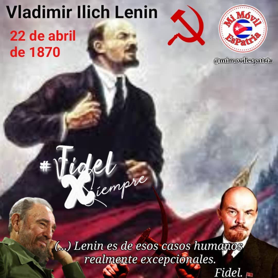 Hoy recordamos el natalicio de uno de los más geniales teóricos y políticos de la humanidad: Vladimir Ilich Lenin, legó a toda la humanidad una doctrina revolucionaria. #TenemosMemoria #UJC @DiazCanelB @DrRobertoMOjeda @UJCdeCuba