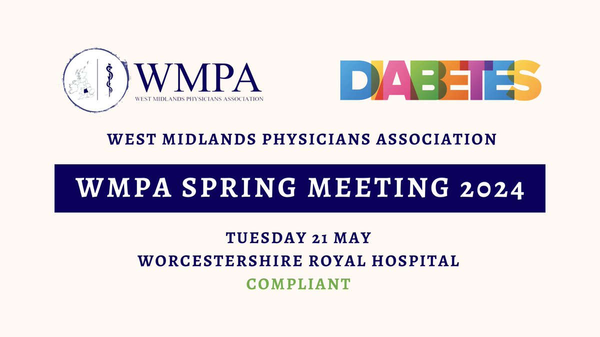 ✅We're pleased to announce that the WMPA Spring Meeting has been confirmed compliant by @medtecheurope, amazing news for supporting companies! 📨Sponsorship opportunities are still available, email wmpa@millbrookconferences.co.uk for more information! #Diabetes #DiabetesCare