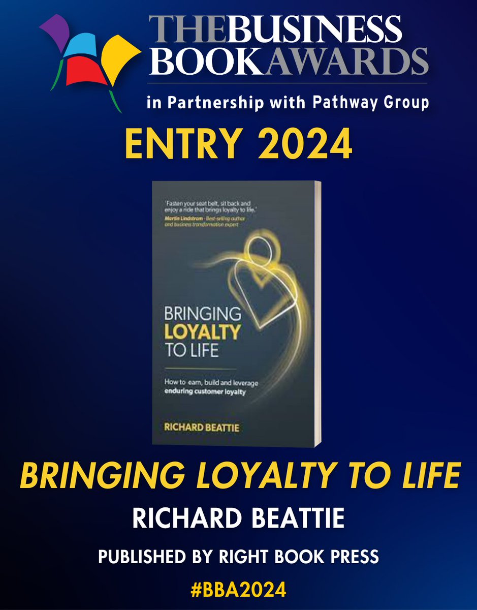 📚 Congratulations to 'Bringing Loyalty to Life' by @debsjenkins (Published by @therightbookco) for being entered in The Business Book Awards 2024 in partnership with @pathwaygroup! 🎉

businessbookawards.co.uk/entries-2024/

#BBA2024 #Books #Author #BusinessBooks