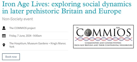🎉The @Commiosproject team are delighted to announce that bookings are now open for our #IronAgeLives conference, hosted on 7th June @UniOfYork in collaboration with the @PrehistSociety. Head over to prehistoricsociety.org/events/2024-06… to book your place!