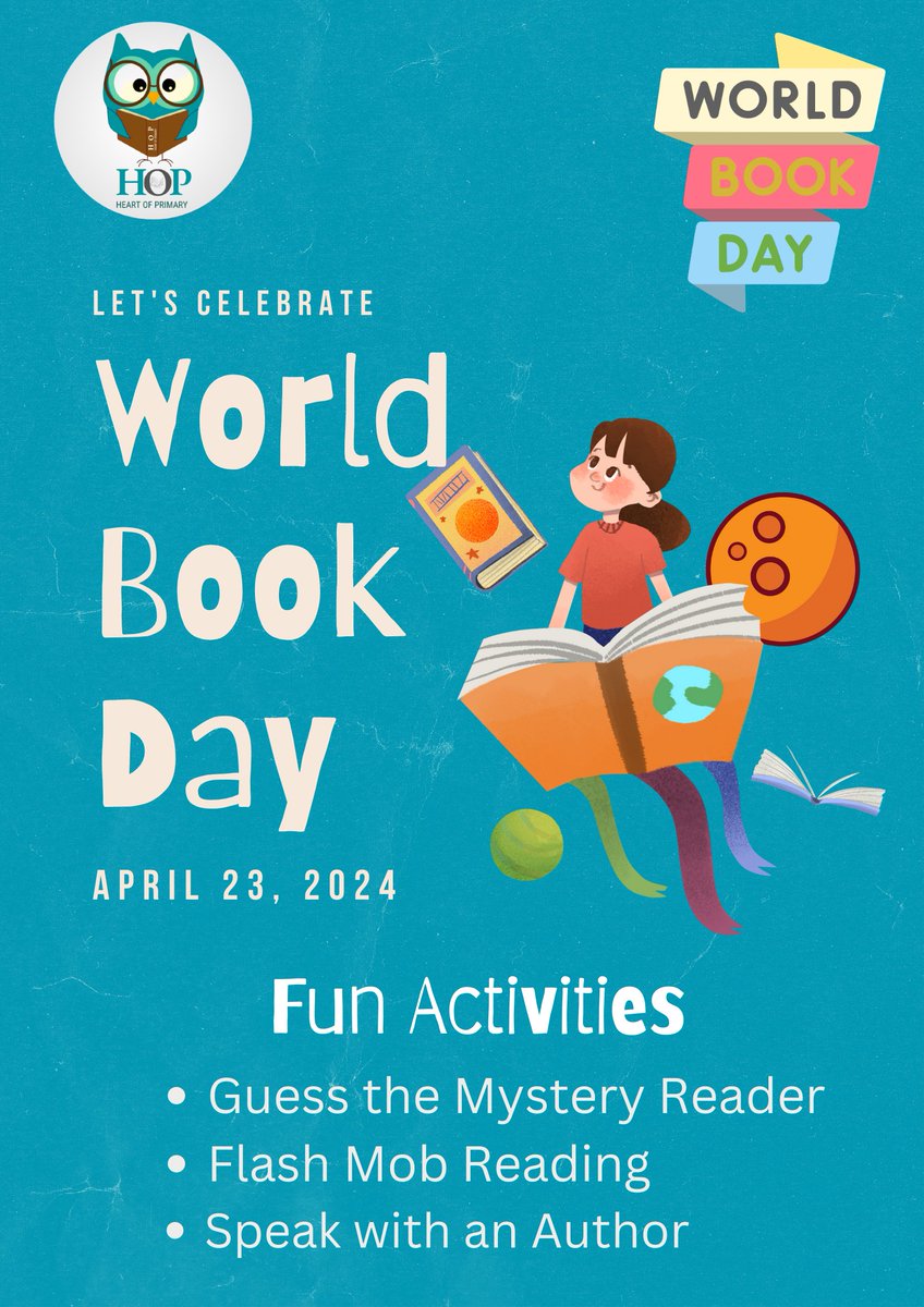 The HOP is thrilled to celebrate the World Book Day! Don't miss out on the fun! #WorldBookDay #LibraryEvents @oismumbai @BhonslayAnupa