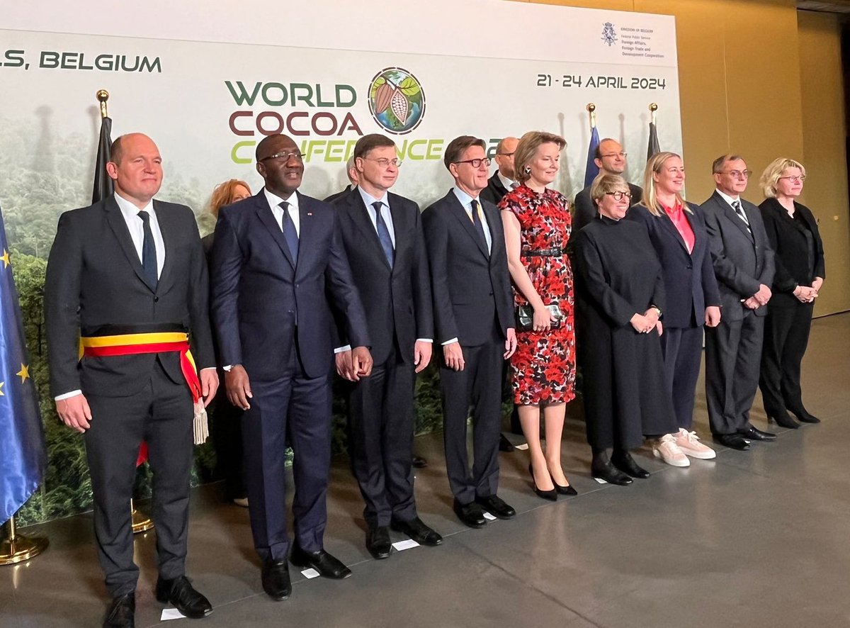 Ce matin acceuil de SM la Reine Mathilde pour l’ouverture de la grande conférence sur le cacao. Une nouvelle preuve de la dynamique internationale de notre capitale !