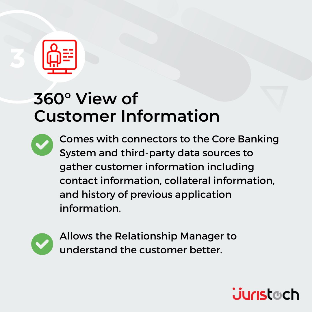 Maximises revenue through accurate and fast approvals. Leverage our top features from our commercial loan origination solution to operate painlessly with automated and streamlined processes.

#loanorigination #commercialloan #bankingsoftware #digitallending #JurisTech