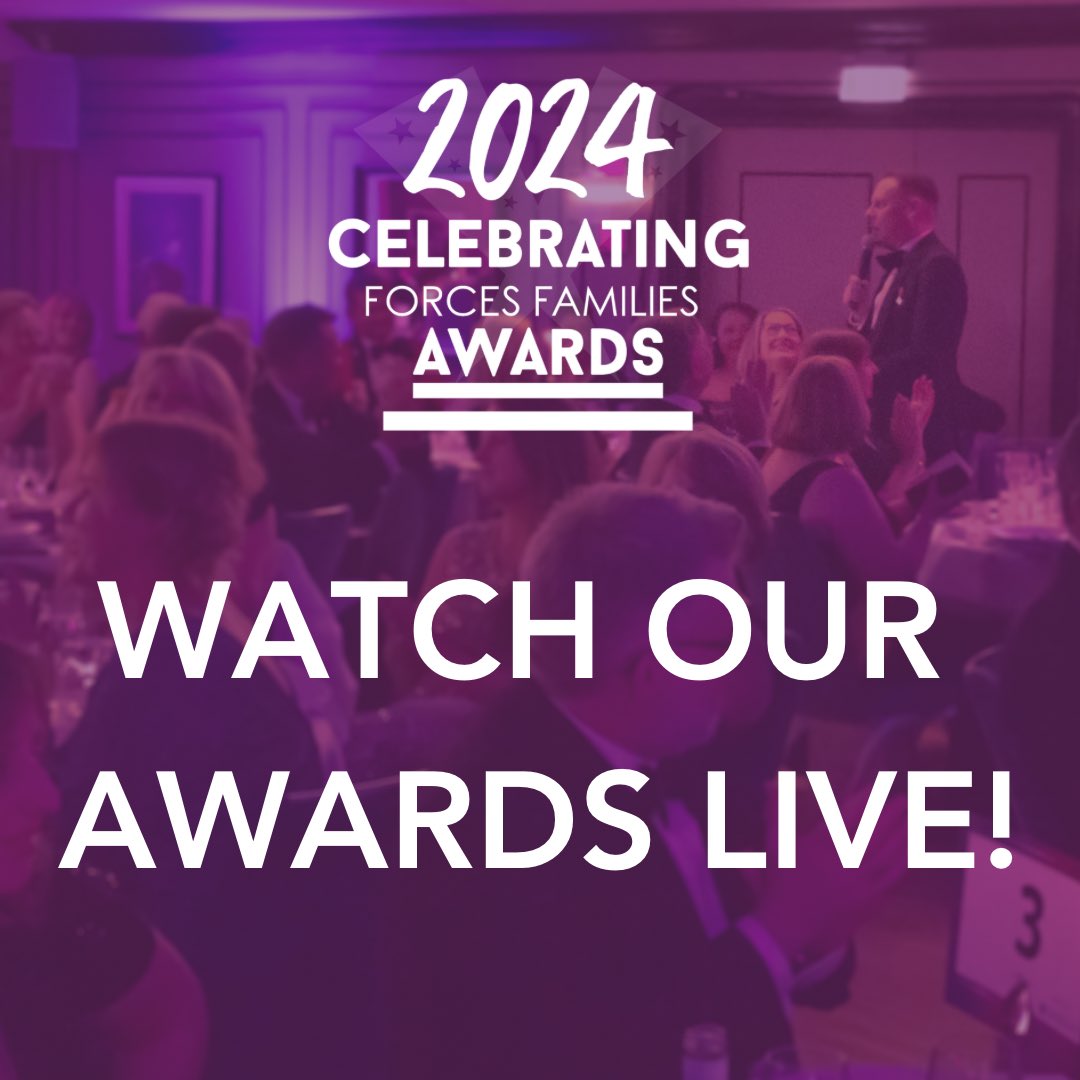 Celebrating Forces Families This week we’ll be celebrating our incredible Armed Forces community! If you can’t make it to the awards night in London, you can watch them live via our livestream You can book FREE livestream ticket 👉ow.ly/seyP50RkLeH @rafhive @cffawards