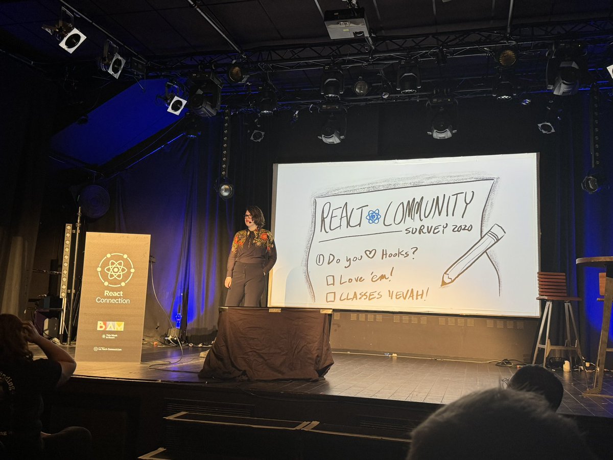 @rachelnabors at @reactconn in Paris sharing how react.dev — my fav technical documentation website, was created 👏🔥 #React #ReactConnection #TechConf #TechInnovation #ReactCommunity