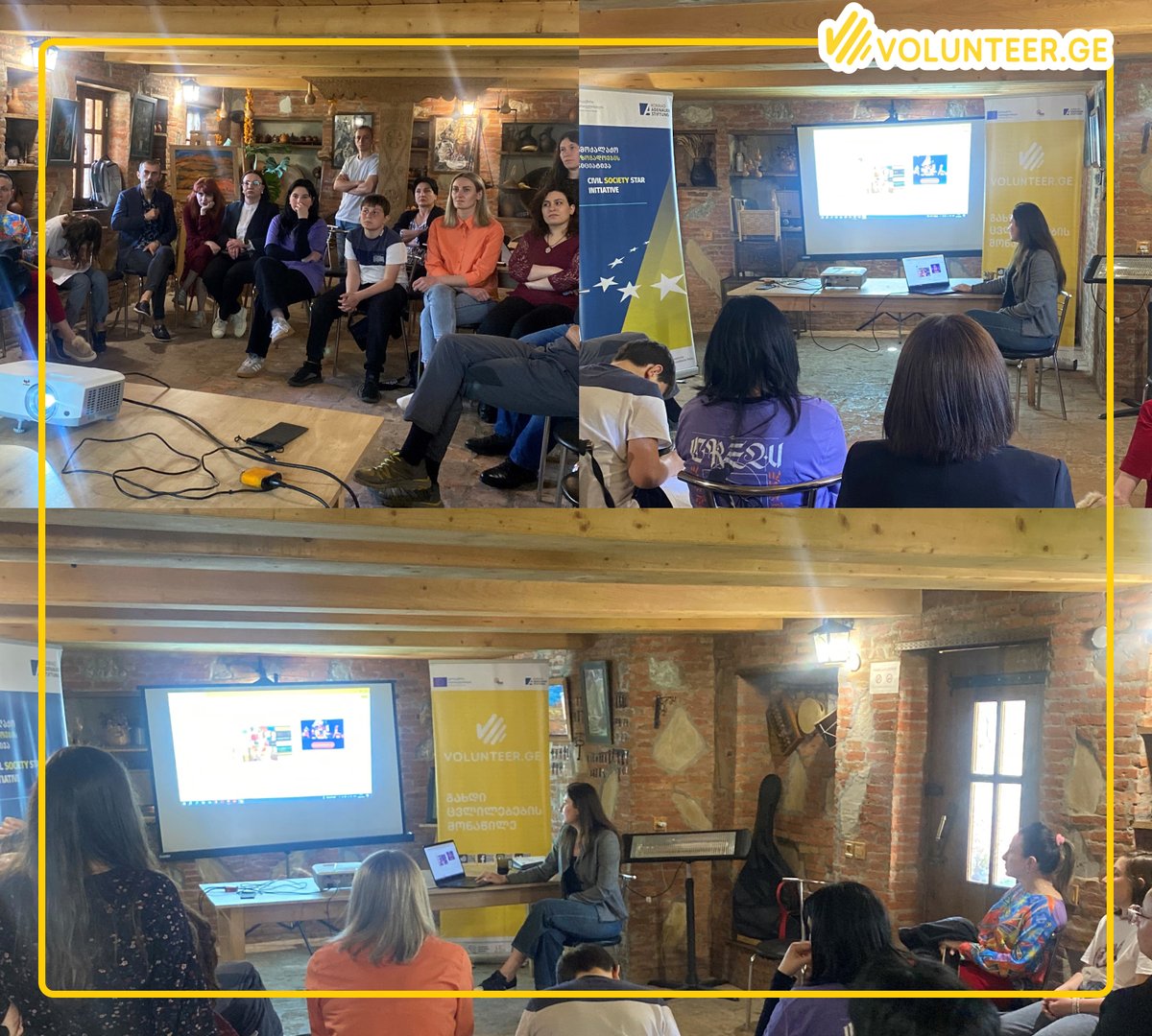 volunteer_ge's tweet photo. Education Development and Employment Center (EDEC) representative Nata Kapatadze introduced the digital volunteering platform https://t.co/S1lHtaApXg to the winner of the grant competition ""Youth of Upper Racha for sustainable community-based tourism development" members. https://t.co/KdEliTxkpP