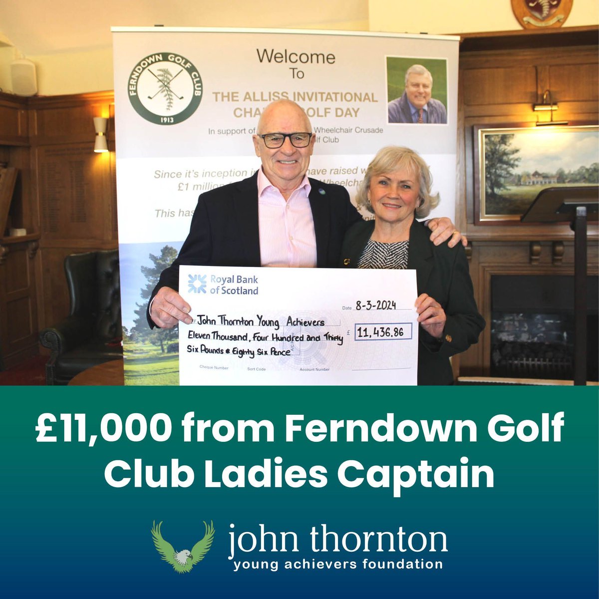 A huge thank you to Julie and all the members, who supported the events and activities so generously. To raise £11,436 is testament to the kindness and generosity of all those at Ferndown Golf Club 🏌🏼‍♀️ buff.ly/3vrI8XK #golf #Ferndown #Dorset #charity #JTYAF