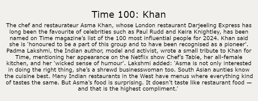 Another busy @CODEHospitality today, including @Asma_KhanLDN news