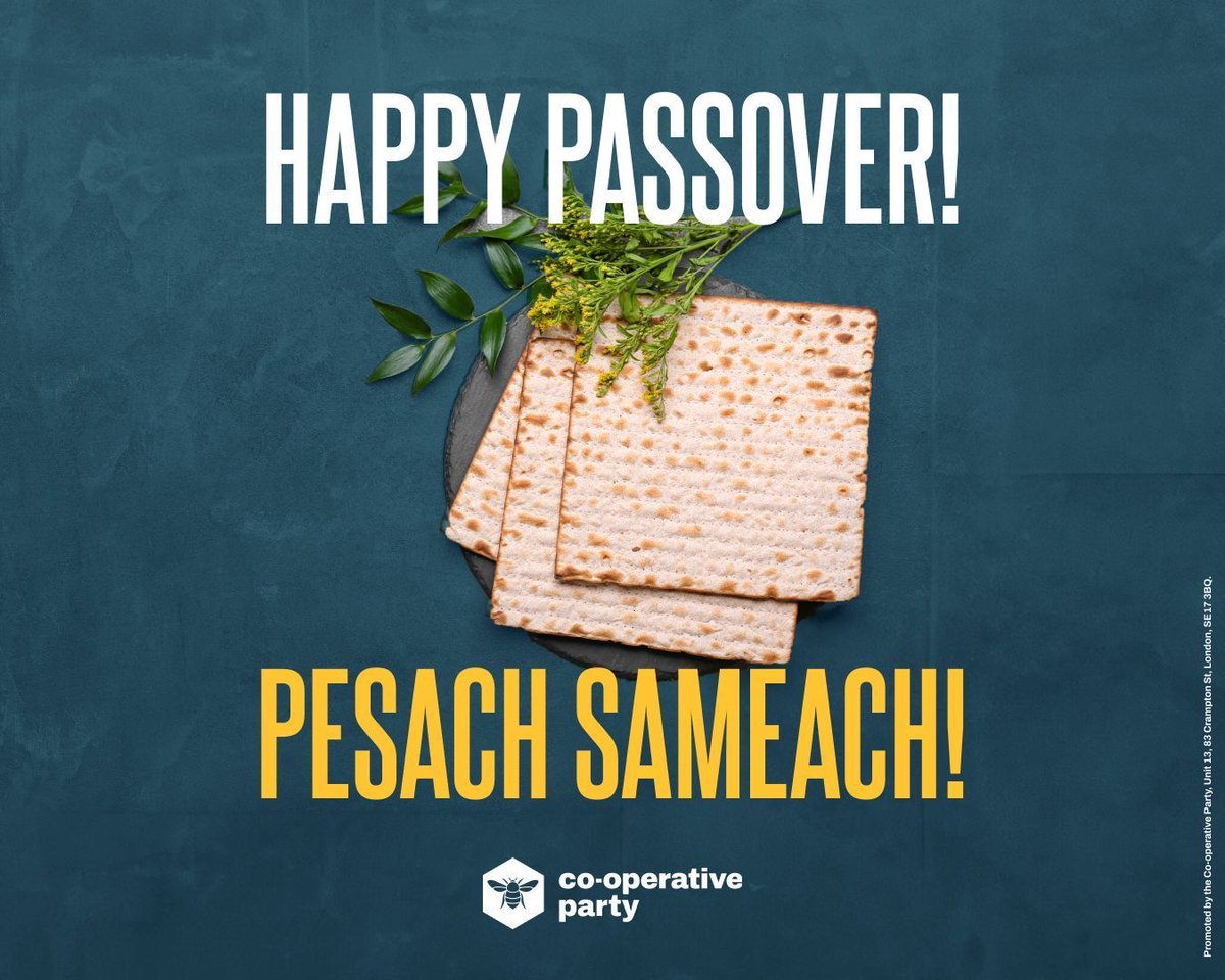 The Co-operative Party send our best wishes to everyone both in the UK and around the world celebrating Passover!
