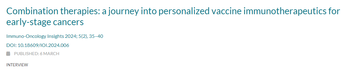 #dcvax $nwbo #gbm 

Some interesting remarks on the development of Cancer Vaccines...

Can you tell us a bit about your career and what you are working on right now?
SJ: The company that I head, Calviri, is focused on a project I initiated around 20 years ago where the goal is