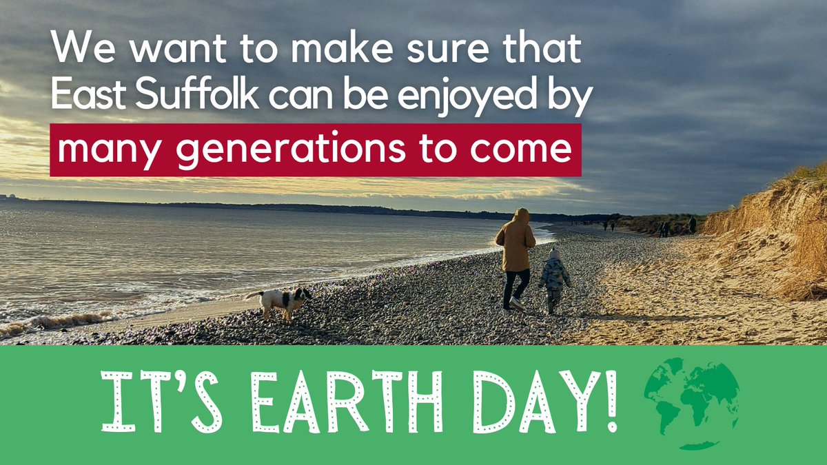 It’s Earth Day! We want to make sure that East Suffolk can be enjoyed by many generations to come by delivering positive climate, nature and environmental impacts. #PlanetVsPlastics #EndPlastics #EarthDay