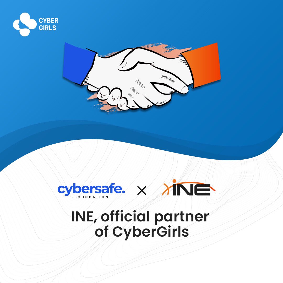 Exciting news! 🎉We've partnered with @INE the leading training provider for cybersecurity certifications. Together, we'll address the cybersecurity skills gap and empower CyberGirls with in-demand skills. #CyberGirls #CyberSafeFoundation