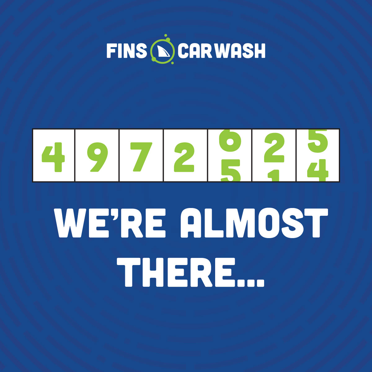 finswash's tweet photo. We're swimming fast towards a BIG milestone at Fins Car Wash! Will you be our 5 millionth wash customer? 😏 https://t.co/CEbCcSNN6F