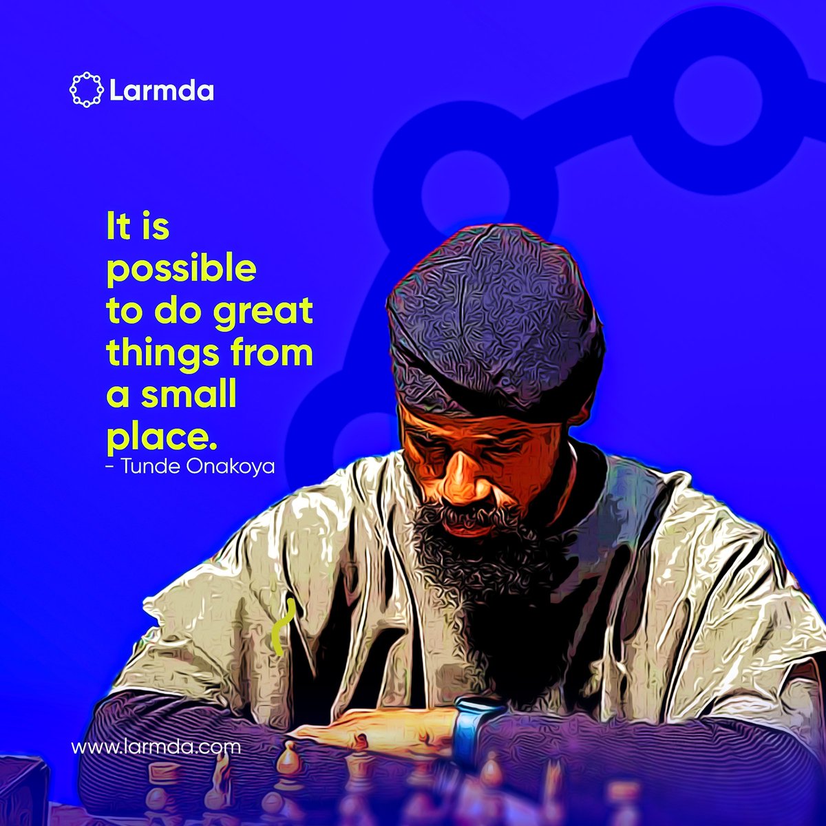 Tunde Onakoya's vision and achievements sheds light on the core essence of Larmda's motto, 'Teach the future.' It is no doubt that in order to change the future, one must first teach those who are believed to lead it. 

#Larmda #TundeOnakoya #chessinslums #educationforall