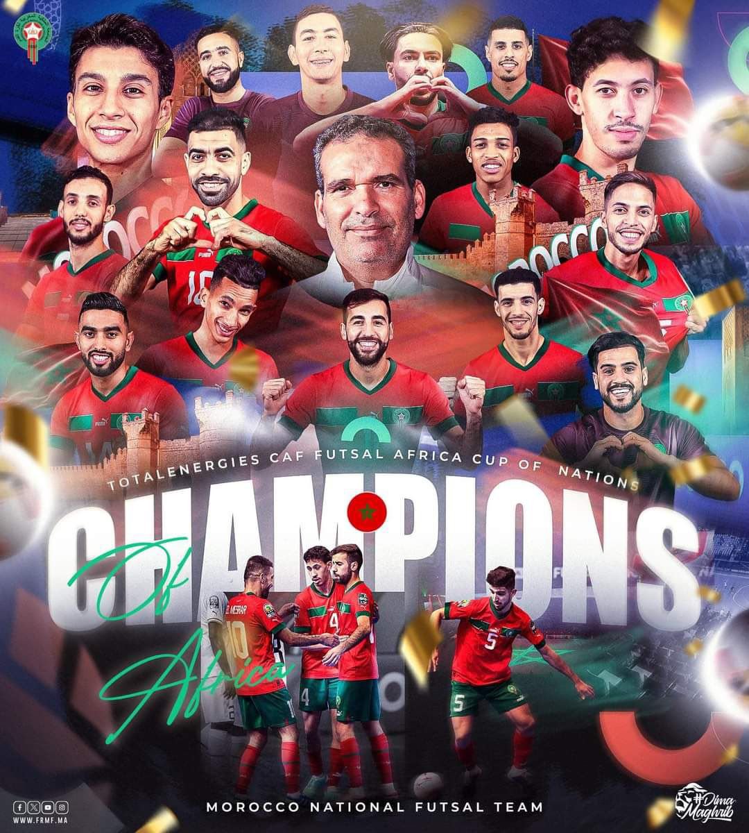 btissamel191's tweet photo. بعث صاحب الجلالة الملك محمد السادس ببرقية تهنئة إلى أعضاء المنتخب الوطني لكرة القدم داخل القاعة بمناسبة فوزه بلقب النسخة السابعة من كأس الأمم الأفريقية (المغرب 2024). https://t.co/Jh9C1W0Ohv