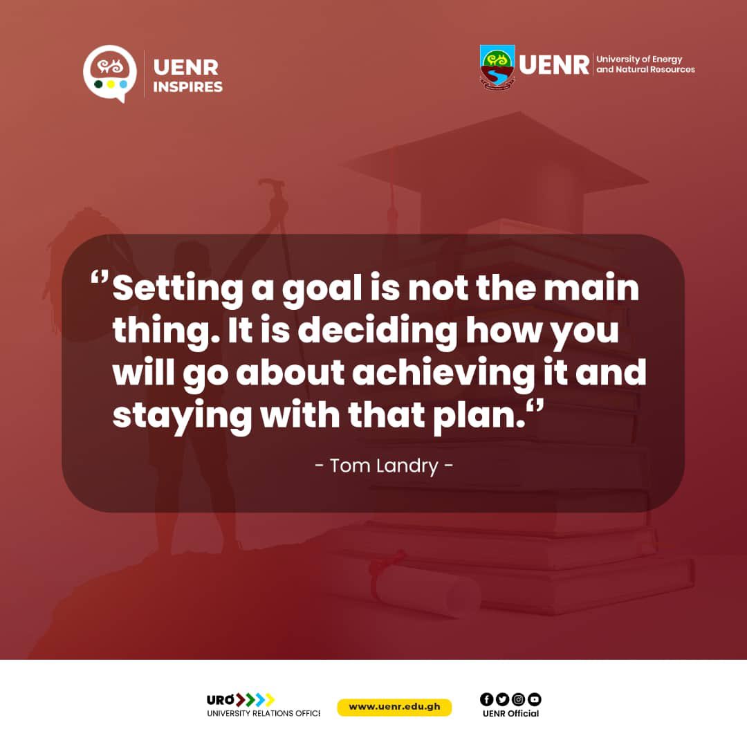 Strategize, persevere, and stay the course towards the goal. #UenrInspires #Uenr #UenrIshome