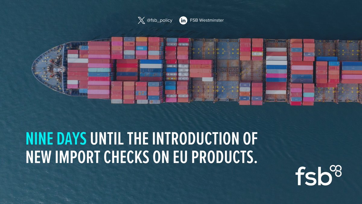 Small importers: Changes to plant and animal-based product imports from the EU are due to take effect from 30 April 🚢 📦 The initial numbers of physical checks are expected to be minimal, but SMEs that import or use affected products should continue to prepare for changes.