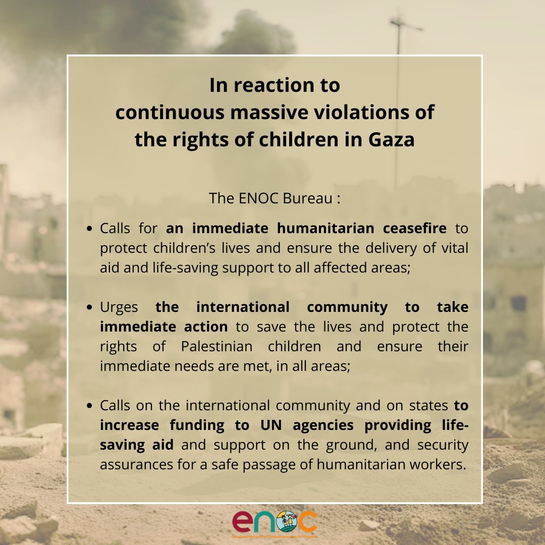 ❗️Children in Gaza have paid the heaviest price since the start of the war, 6 months ago. They struggle to survive. They are subjected, daily, to unimaginable atrocities, violence, injury, & now famine. ➡️Read the latest Bureau statement on Gaza : shorturl.at/kwzG5