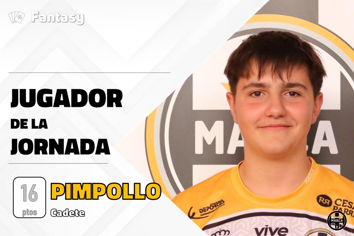 🃏Fantasy | Pimpollo, jugador de la semana en Marca Futsal Fantasy.

🥇16ptos: Pimpollo
🥈15ptos: Pousibet
🥉13ptos: Jorge

🔎Comprueba todos tus puntos en marcafutsal.es/fantasy/fantas… 🤍🖤