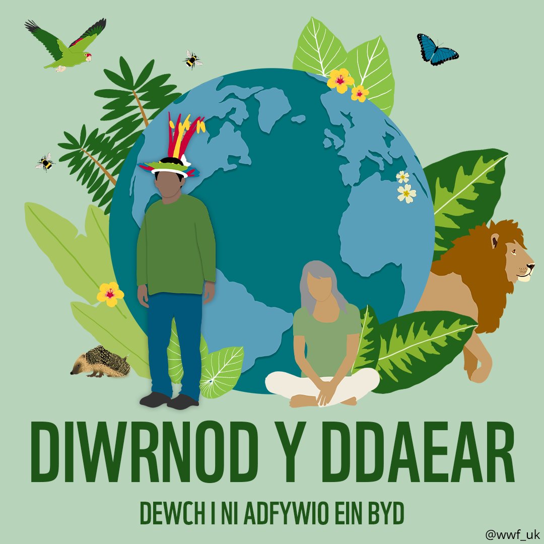 Mae ein planed, a’r bywyd gwyllt bendigedig sy’n ei alw’n gartref mewn perygl.

Os gweithredwn NAWR — mae gennym y pŵer i wneud gwahaniaeth gwirioneddol.

Ar #DdiwrnodYDdaer lawr lwythwch ein Ap My Footprint i gyfrifo eich effaith a dechrau gwneud newid: bit.ly/3U7ULzw