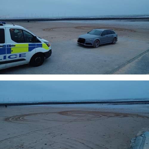 #Redcar officers seized this car yesterday after it was seen doing donuts on the beach.

More: orlo.uk/WIkeQ

👮🏼‍♀️ We'll continue to take robust action against antisocial or illegal vehicle use.