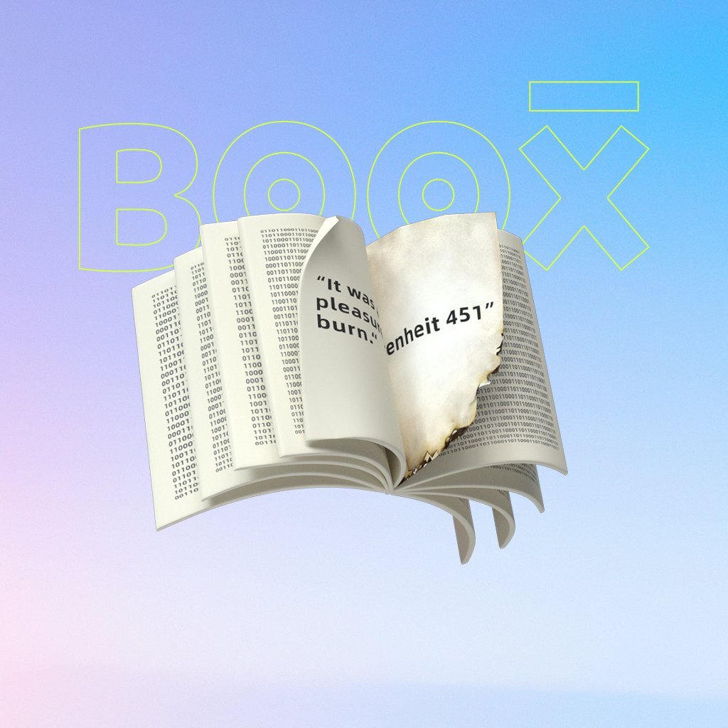 Ray Bradbury's Fahrenheit 451🔥 warns of the dangers of censorship & conformity in a dystopian society where books are outlawed & burned.

Our BOOX̅ trait pays tribute to Ray’s message and reminds us to celebrate 📚 and individuality!

Make a statement with your own 👇