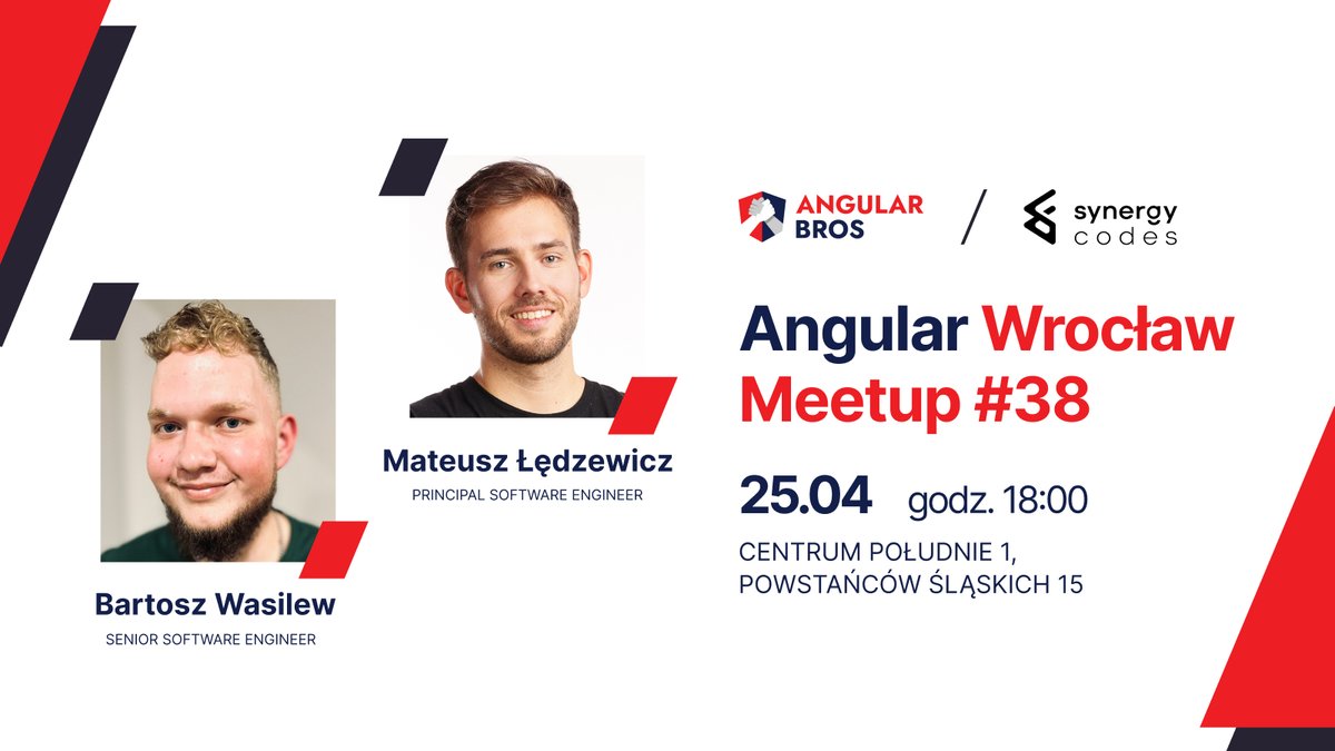 🔥 Save the date, Angular enthusiasts! 🗓️ 🚀 Get ready for an electrifying meetup showcasing two brilliant speakers: @mat_ledzewicz and @bartosz_wasilew! 🤘💥 Spread the word, invite your fellow developers, and let's make it an unforgettable @AngularWroclaw! meetup! 🤩 🚀