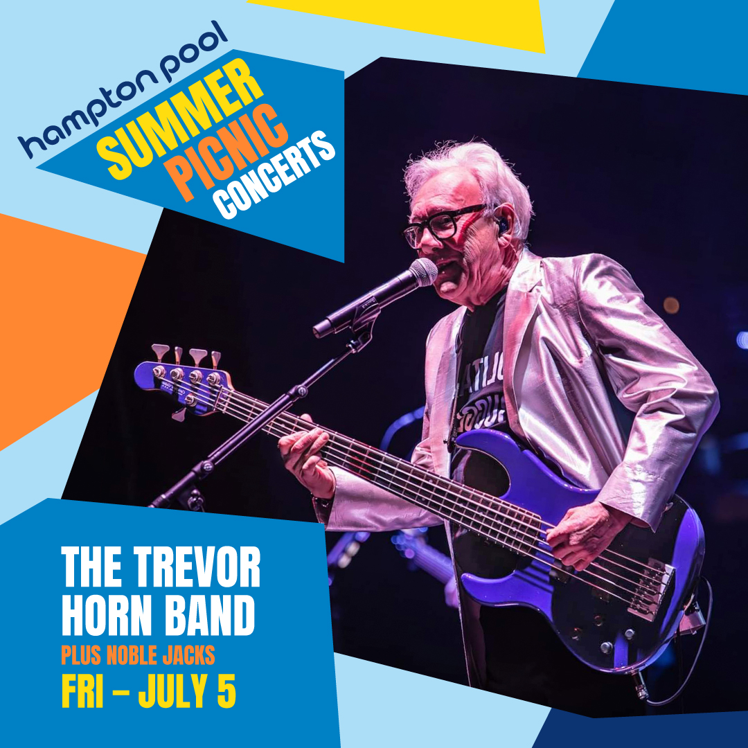 Join The Trevor Horn Band at Hampton Pool on Friday 5th July for the opening night of the 2024 season of Hampton Pool Summer Picnic Concerts. Tickets available now: bit.ly/HamptonPool2024