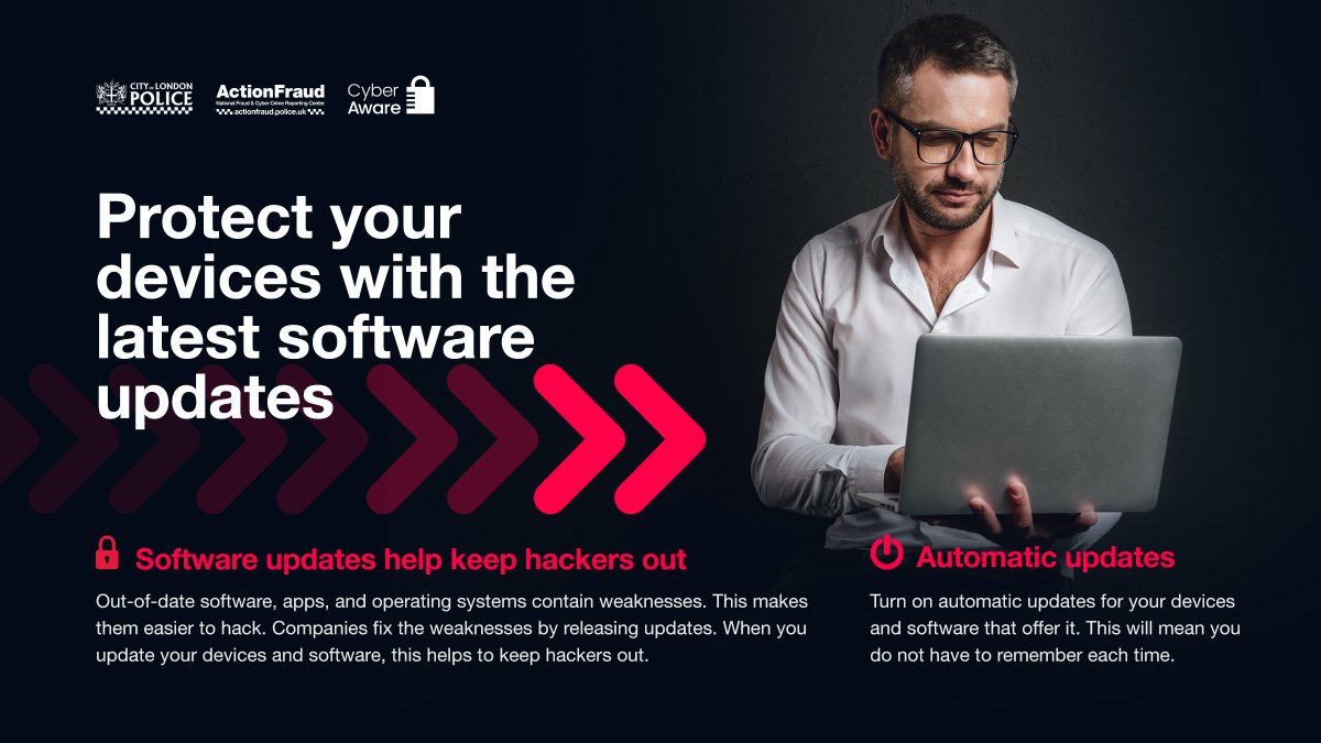 Don’t let cyber criminals get their hands on your most valuable information. Follow these two simple things to stay safe online: ✅ Always install the latest software and app updates. 🔐 Protect your email account with a strong separate password and 2-step verification.