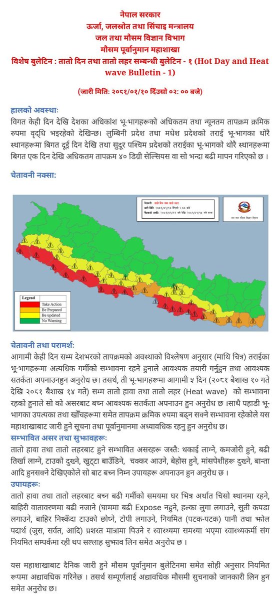 Nepal Weather Forecast tweet media