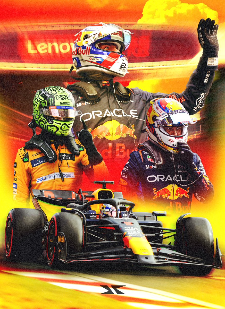 Chinese Grand Prix Podium Poster 🇨🇳

#ChineseGP #MaxVerstappen #LandoNorris #SergioPerez #Formula1 @Max33Verstappen @LandoNorris @SChecoPerez @redbullracing @McLarenF1 #smsports