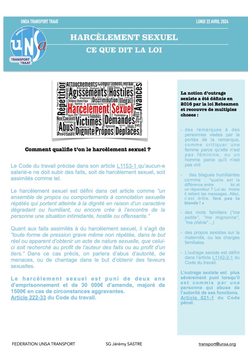 UNSA TRANSPORT TRAAT tweet media