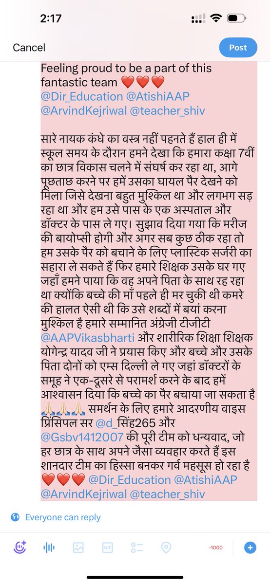 pushpenderpunee's tweet photo. Not all heroes wear capes
The story has been shared in pics
@AAPVikasbharti @d_singh265 @Dir_Education @AtishiAAP @AIMSDELHI @Mukesh_AYW @teacher_shiv @ArvindKejriwal https://t.co/EI9eteJpyJ