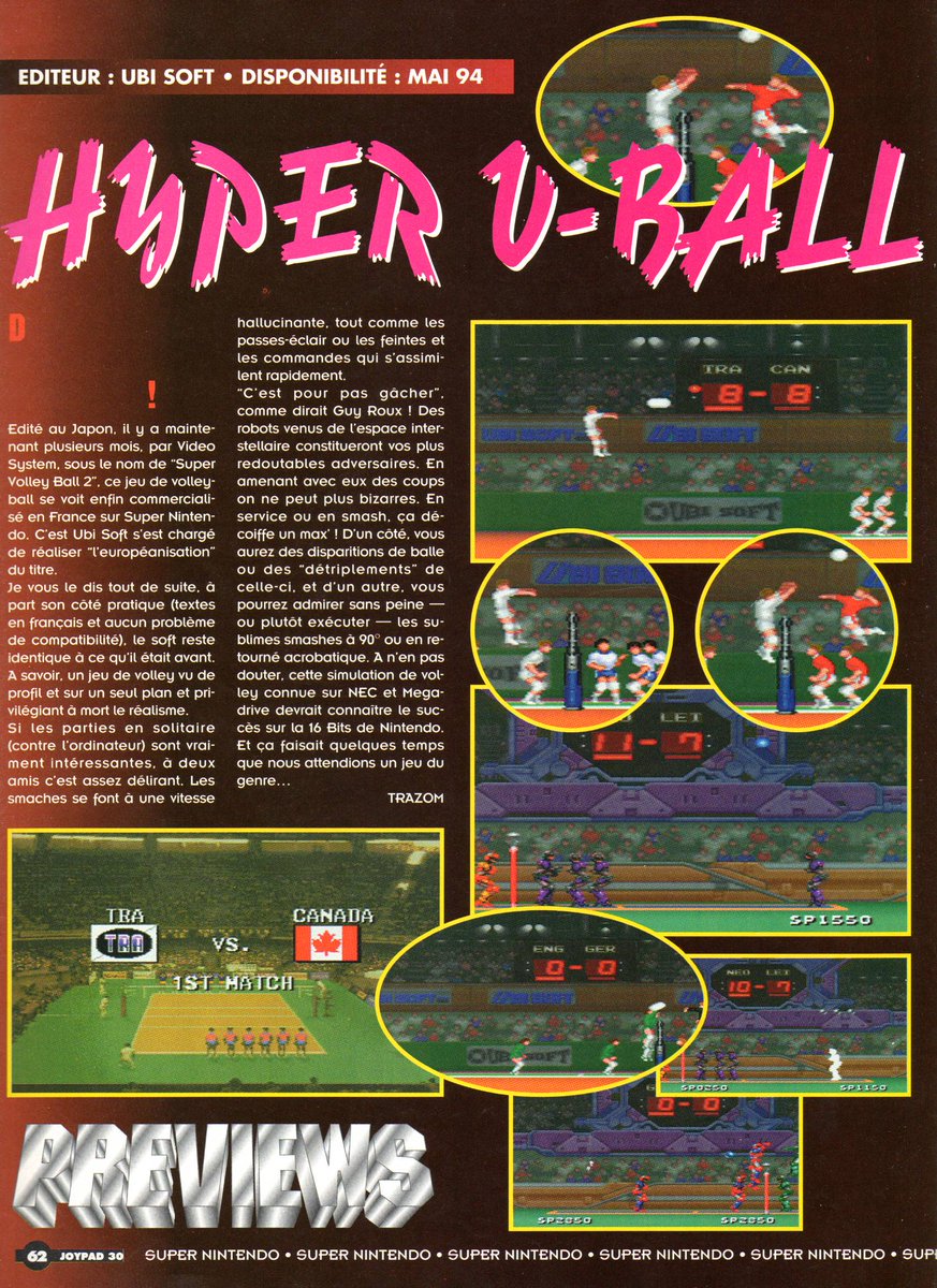 AllmightoFranky's tweet photo. On poursuit les Previews sur #Snes avec #HyperVball,#SpaceAce et #TimeTrax,puis #YogiBear sur #GameBoy!! 2/5 https://t.co/D4QH2szKJd