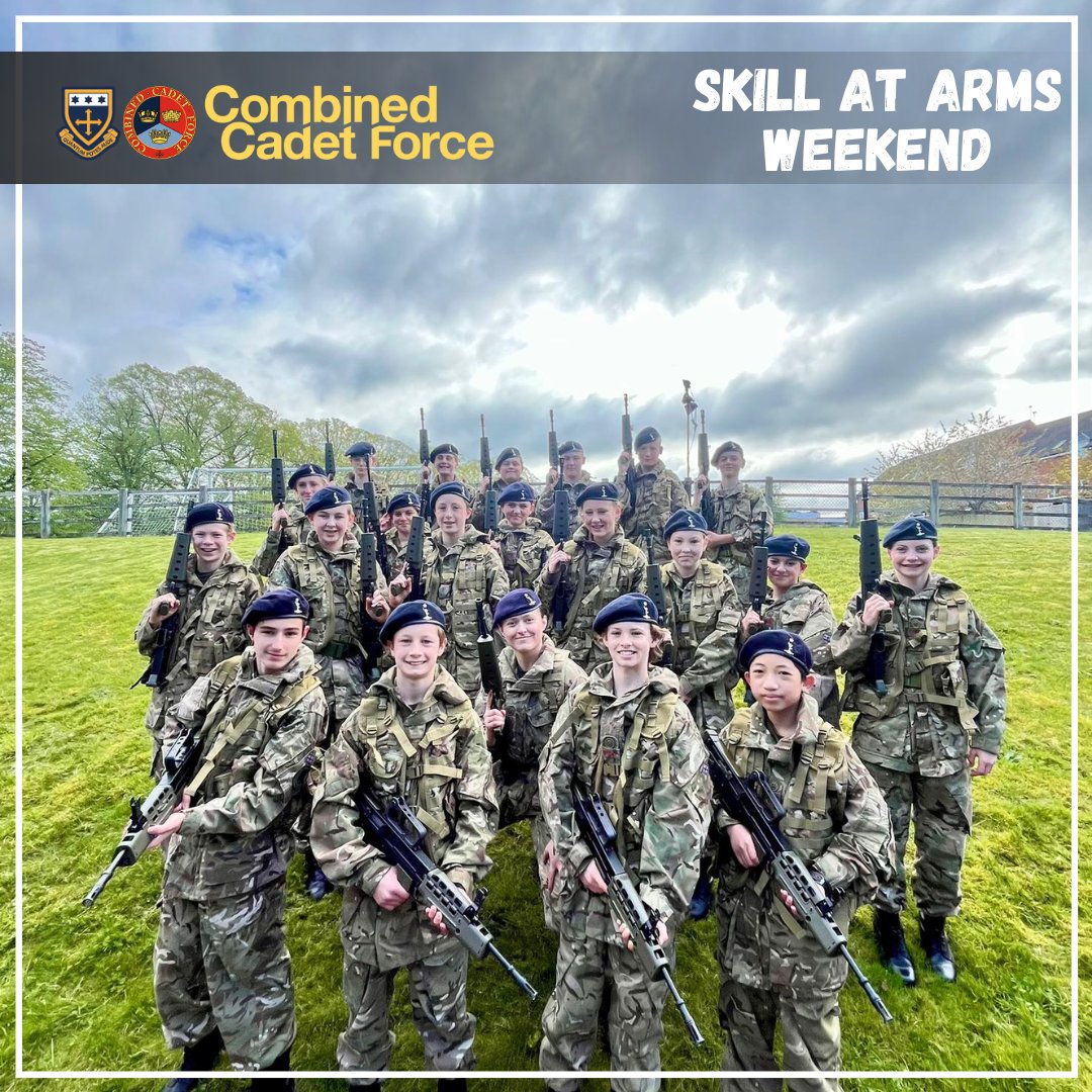 Exciting weekend at #StEdwardsCCF!  Our cadets mastered the cadet general purpose rifle for their upcoming fieldcraft training. Congratulations to all attendees who aced their weapon handling tests! #CombinedCadetForce