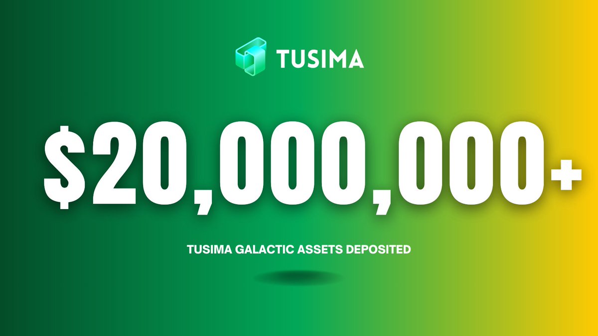 🔥🚀#Tusima Galactic Campaign - TVL has reached $20 million! $TSM $TRIAS #Layer2 #Ethereum