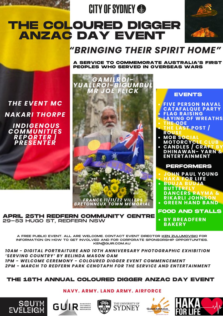 Ken Zulumovski Hon DHSc (USyd) Former soldier RAA (@kenzulumovski) on Twitter photo I am pleased to report we have commissioned <a href="/nakarithorpe/">Nakari Thorpe</a> Indigenous Communities Reporter | Presenter for the role of MC for the 18th Coloured Digger ANZAC Day event. I am pleased to report we have commissioned <a href="/nakarithorpe/">Nakari Thorpe</a> Indigenous Communities Reporter | Presenter for the role of MC for the 18th Coloured Digger ANZAC Day event.