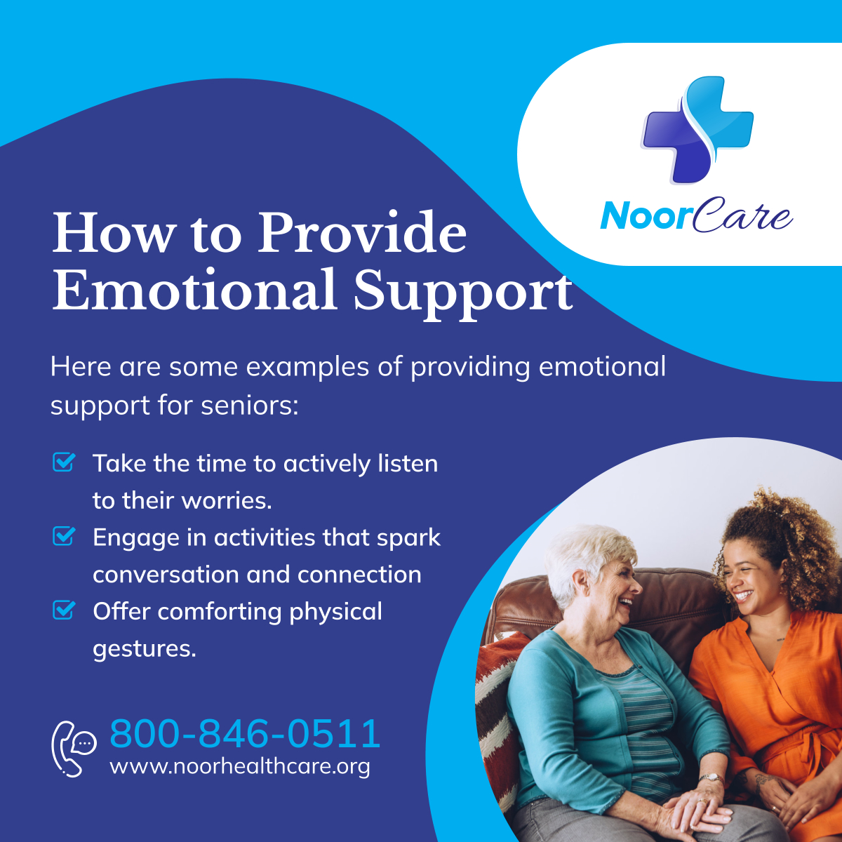 From empathetic listening to meaningful connections and comforting touches, emotional support for seniors fosters well-being and connection. Let's prioritize compassion in senior care. 

#SacramentoCA #HomeCare #SeniorWellness
