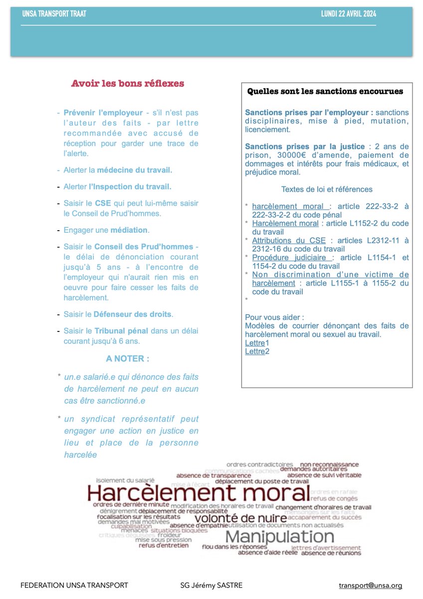 UNSA TRANSPORT TRAAT tweet media