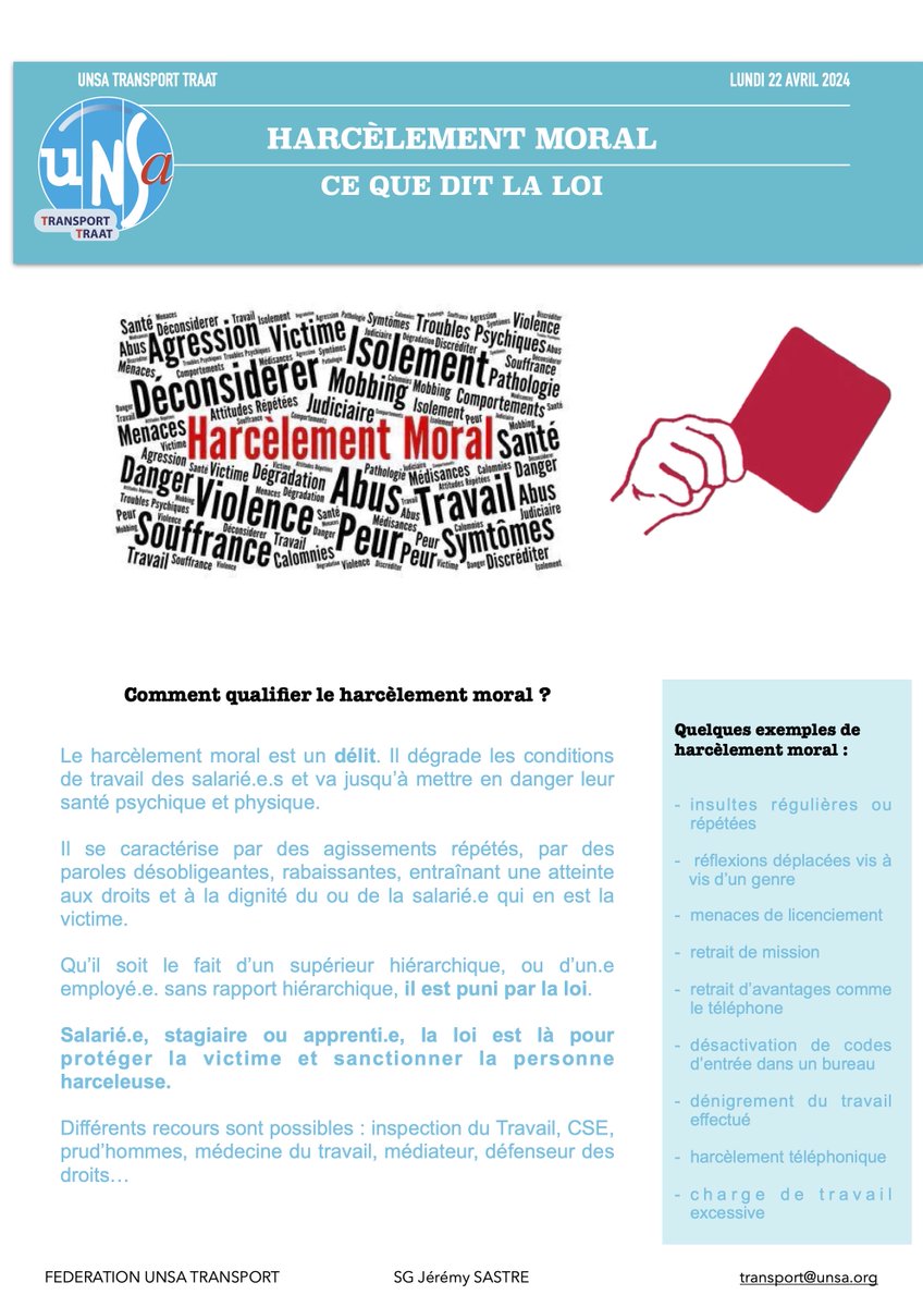 UNSA TRANSPORT TRAAT tweet media