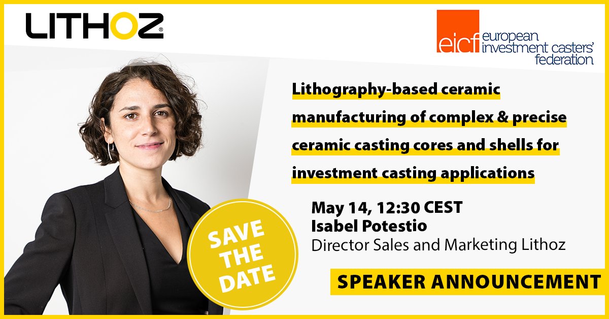 If you're planing to join EICF ORG conference, make sure to book some time for this talk by Isabel Potestio! #castingcores #investmentcasting #3dprinting #ceramics #additivemanufacturing eicf2024.org/speaker/isabel…