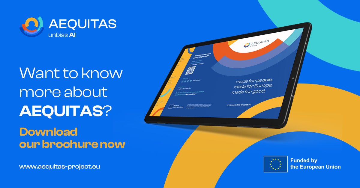 Transforming #AIfairness starts with understanding. 🔍 The #AEQUITAS project brochure explains how we'll address #AIbias through controlled experimentation and collaboration. ↘️ Don't miss out on this insight. Get your copy now! aequitas-project.eu/results/projec… @CORDIS_EU #AIforgood