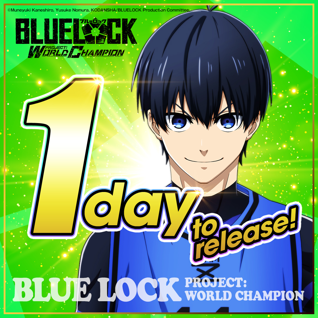 📅Countdown: 1 DAY!🎉
See you all in the game TOMORROW!⚽⚽⚽

 #BlueLockPwc #bluelock #YoichiIsagi