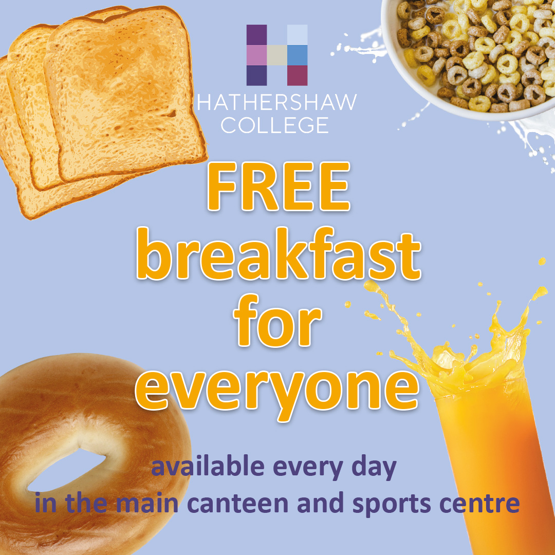 Our breakfast café is open every morning with FREE breakfast for pupils to enjoy! There's a range of items to choose from including: 🟣New York Bagels 🟣Toast 🟣Warburtons crumpets 🟣Kellogg's cereal 🟣Flavoured Quaker Oats Come along and fuel up for the day! #TogetherWeSucceed